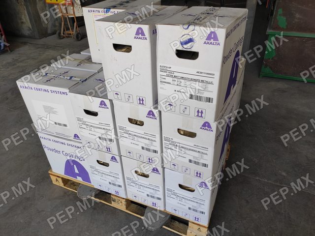 Tarima de cajas ANODIC GOLD Axalta en stock