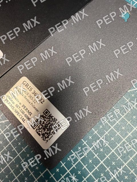 Placa de muestra Gris 365-32 Special Gray, gris oscuro texturado