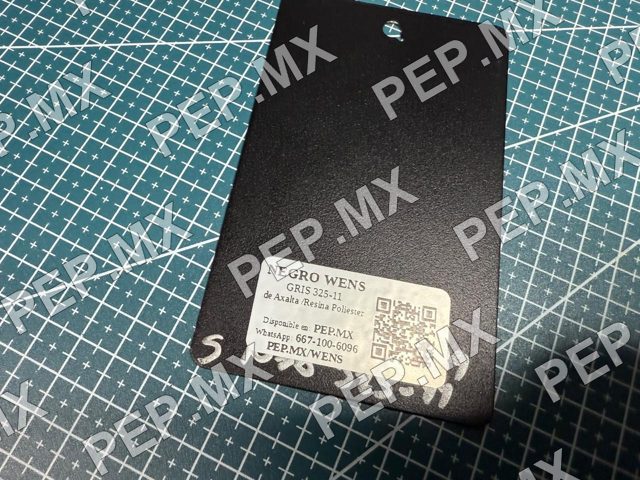 Placa de muestra Negro WENS 325-11 texturado mate